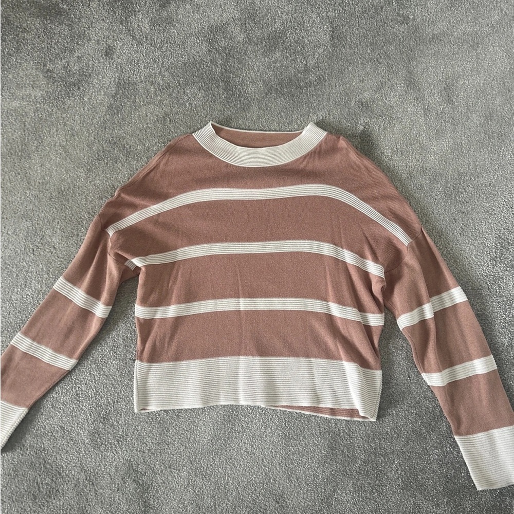 Atmosphere Pink and White Knit Top